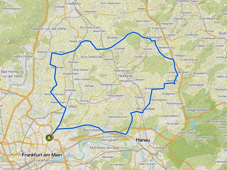 RR: 77km, 480Hm -- Butterstadt, Altenstadt, Petterweil | Rennrad-Tour ...